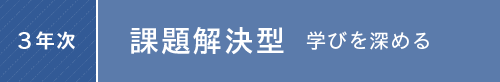 3年次：課題解決型 学びを深める