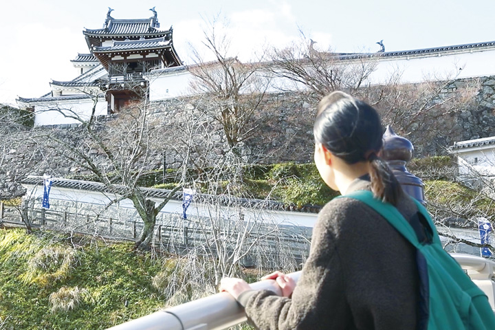 東浦光花さんと福知山城