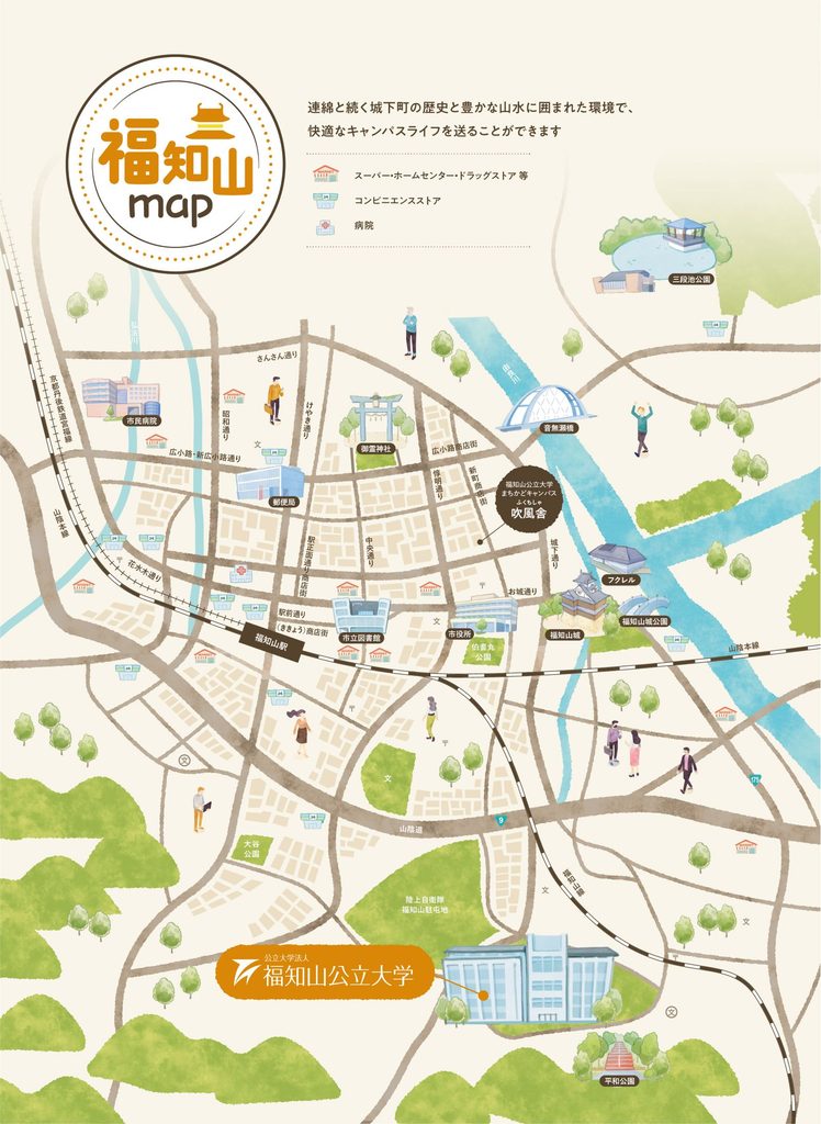 福知山市内の概要マップ